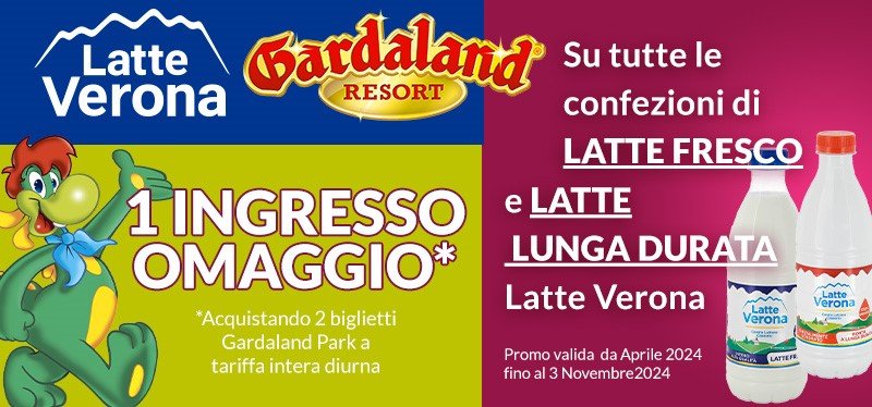 Vinci Gardaland con Latte Verona 2024